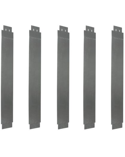 5 Bordurettes pour parterre en métal acier - 100x12 cm